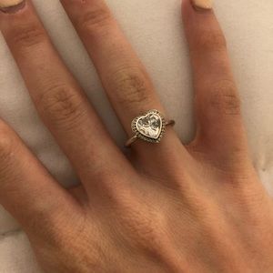 Pandora Silver Heart Ring